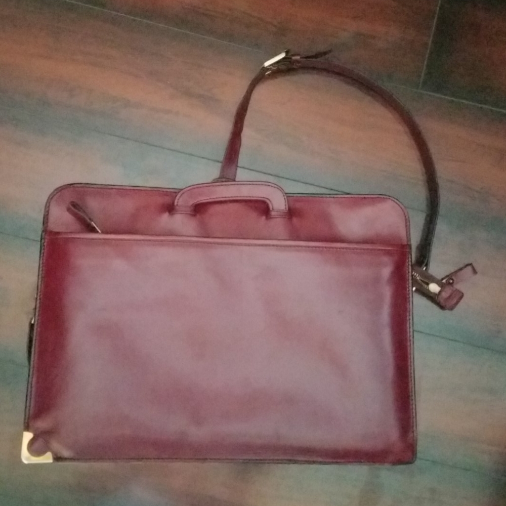 VTG genuine Italian portfolio with retractable han